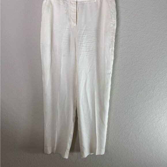 J. Crew Cupro Blend Women's Trouser in Ivory B1237 Size 6 - Picture 5 of 16